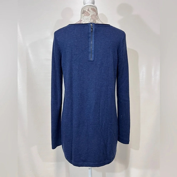 MAGASCHONI Navy Blue scoop neck sweater‎ size L. - Picture 6 of 14